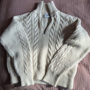 BDG Cream Cable Knit Sweater